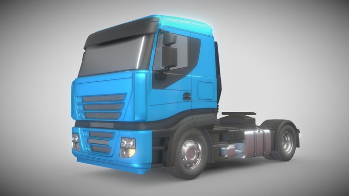 Truck 2-AXIS (High-Poly Version) 3D Model