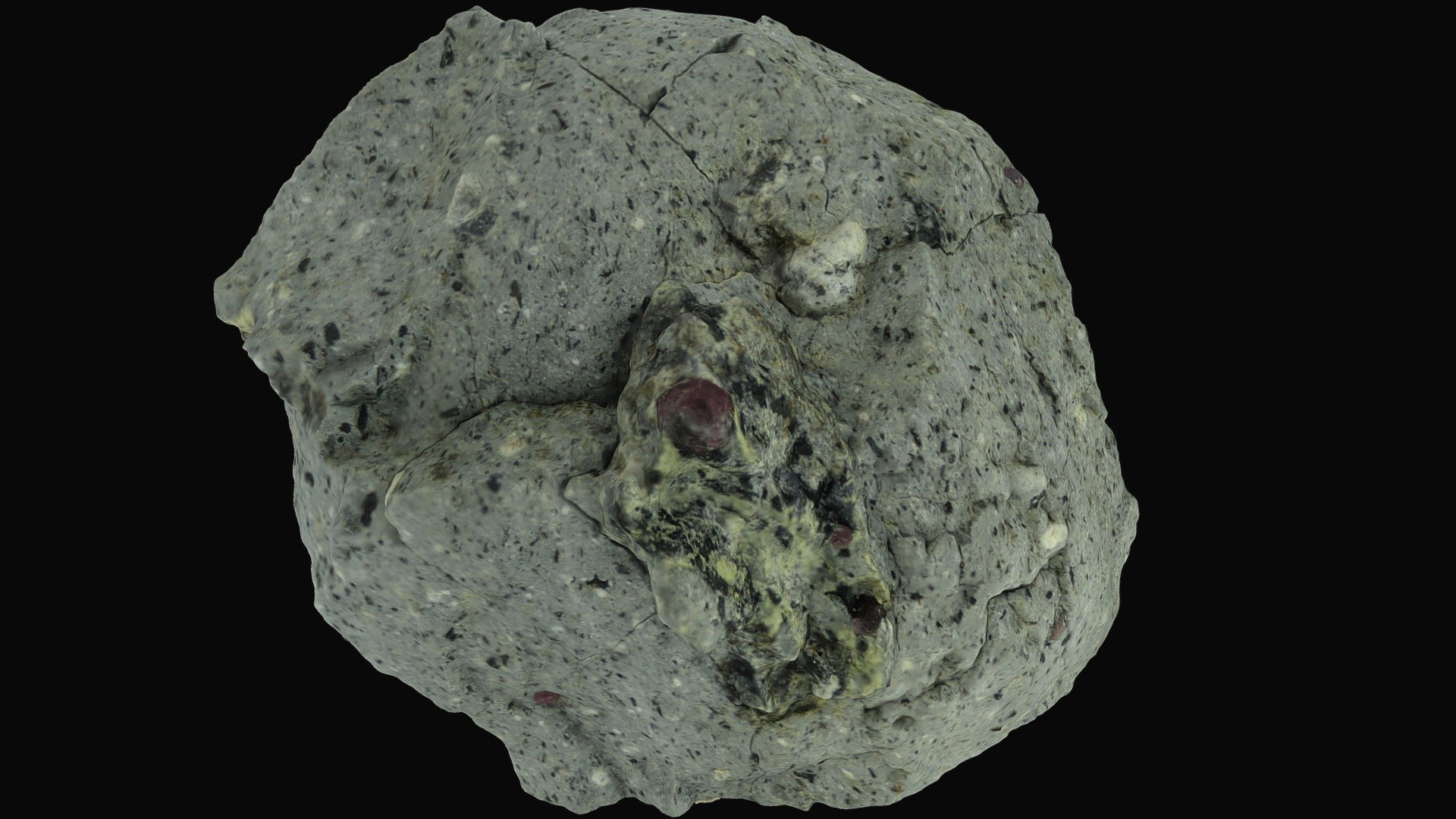 Dacite with metamorphic xenoliths, Spain