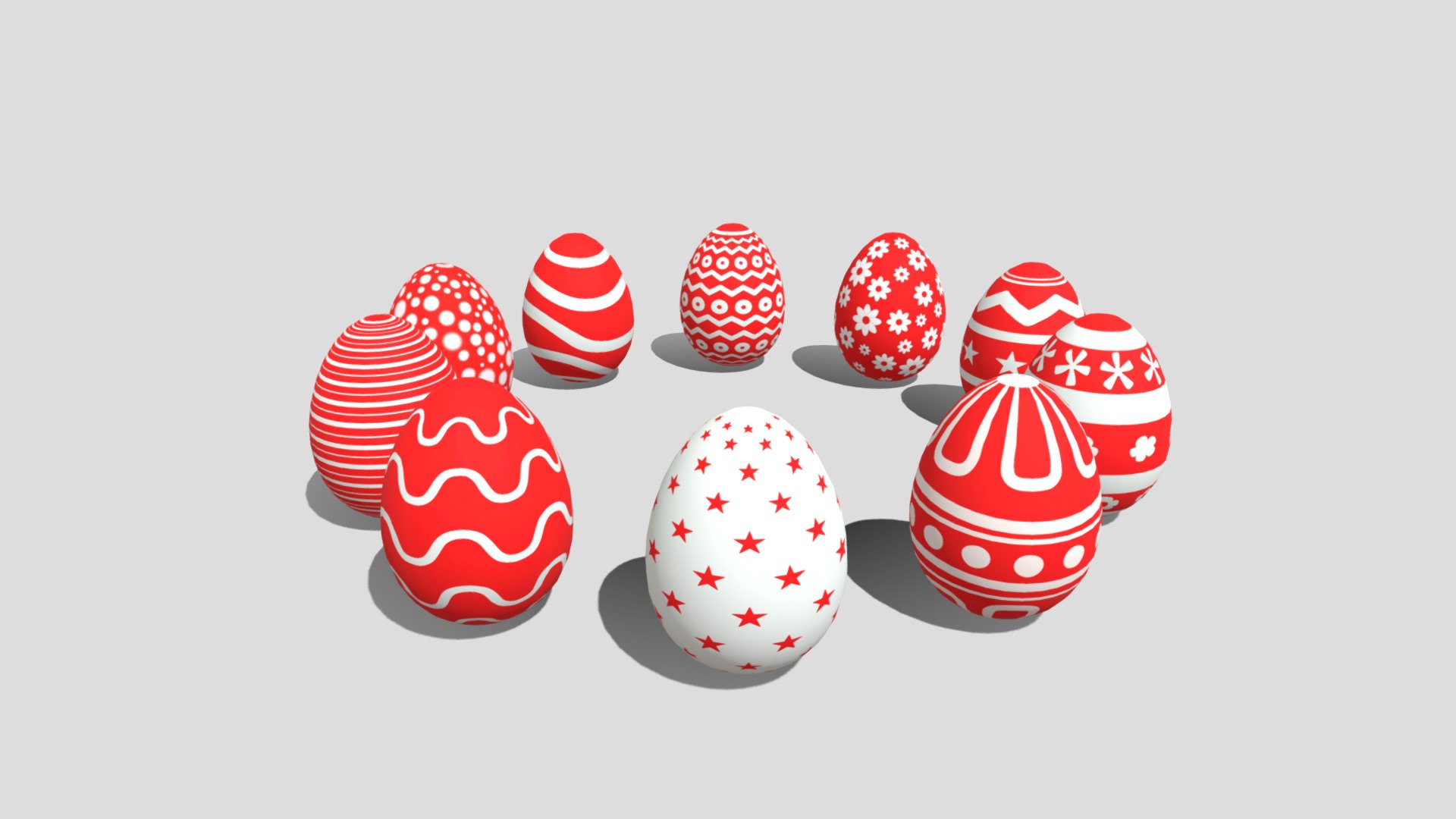 Easter eggs Red Collection