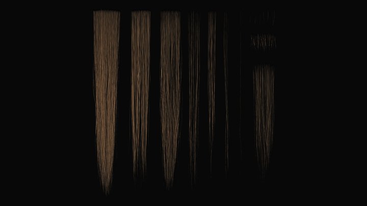 Hair Cards 3D Model