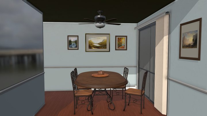 Small Dining Room 3D Model