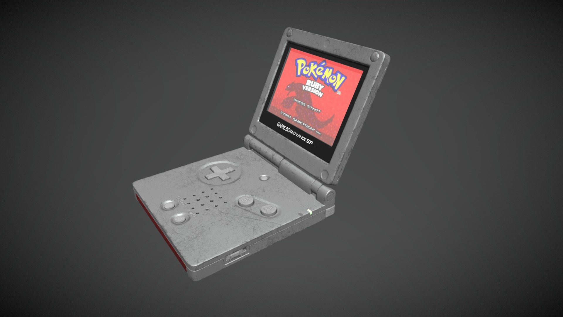 Gameboy Advance SP free 3D model