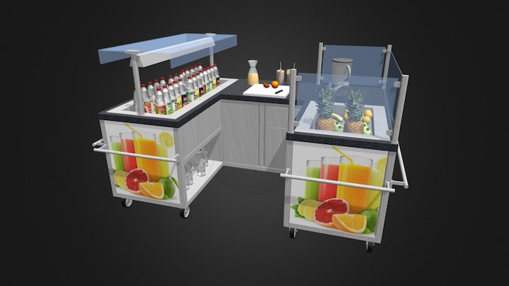 Meuble préparation Jus De Fruits 3D Model