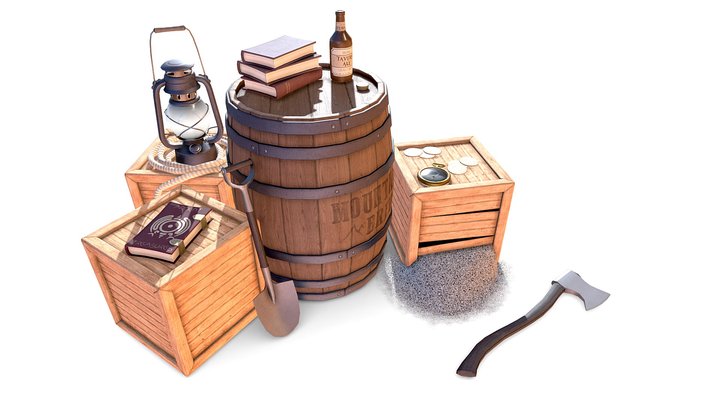 Treasure Hunting Gear 3D Model