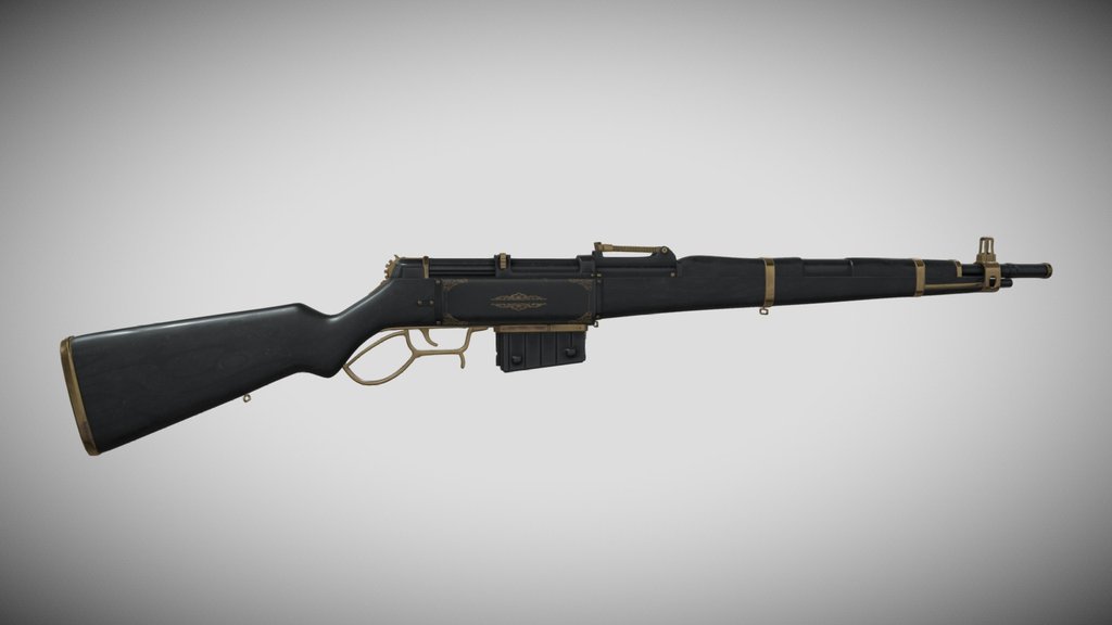 Steampunk Gewehr 43 Rifle (high poly)