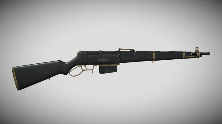 Steampunk Gewehr 43 Rifle (high poly) 3D Model