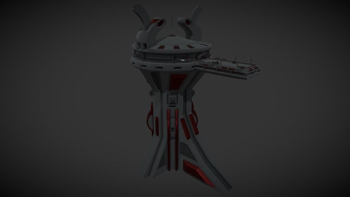 Futuristic Skyscraper 3D Model