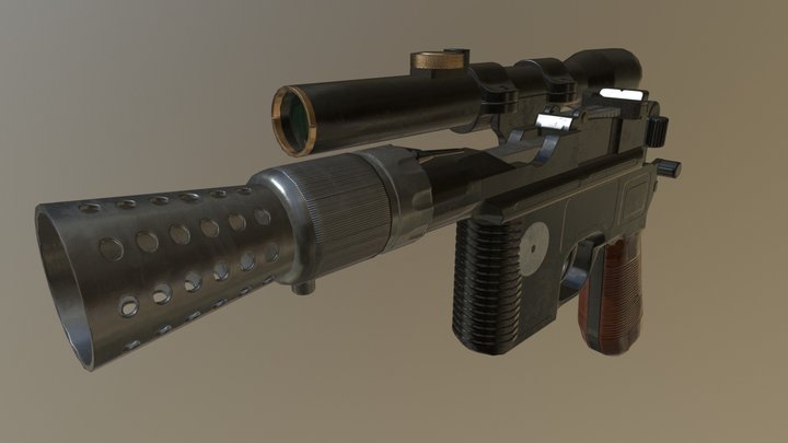 Han Solo's DL-44 Blaster 3D Model