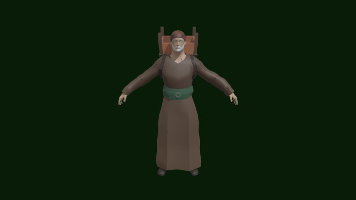 Low_Poly_Merchant 3D Model