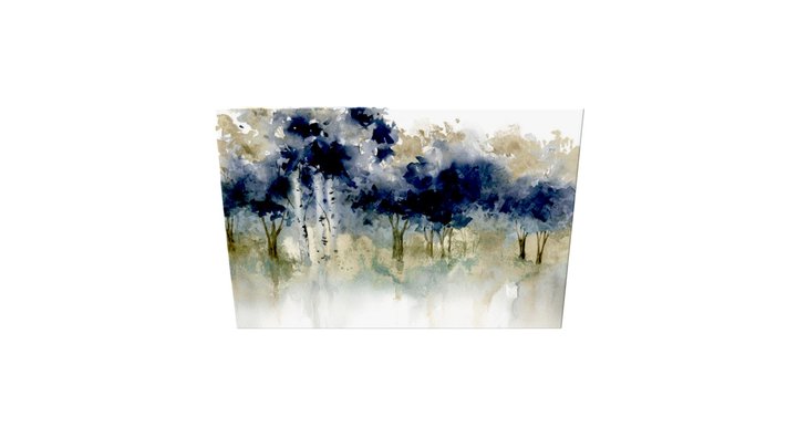 39x26 Single Panel Canvas 3D Model