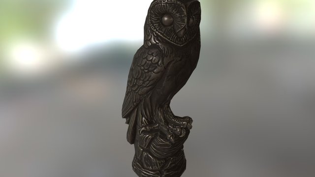 Owl Statue 3D Model