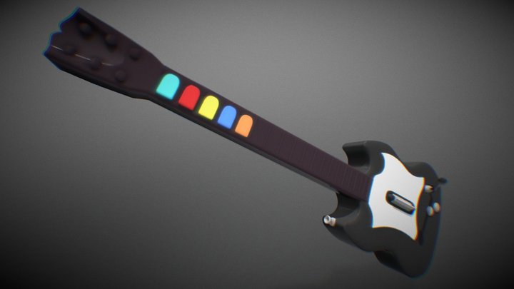 Harmonix Guitar Hero III Controller - FanArt 3D Model