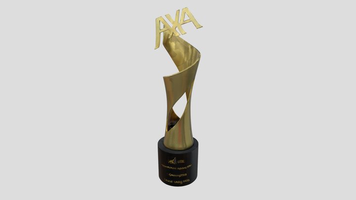 Golden AXA trophy 3D Model