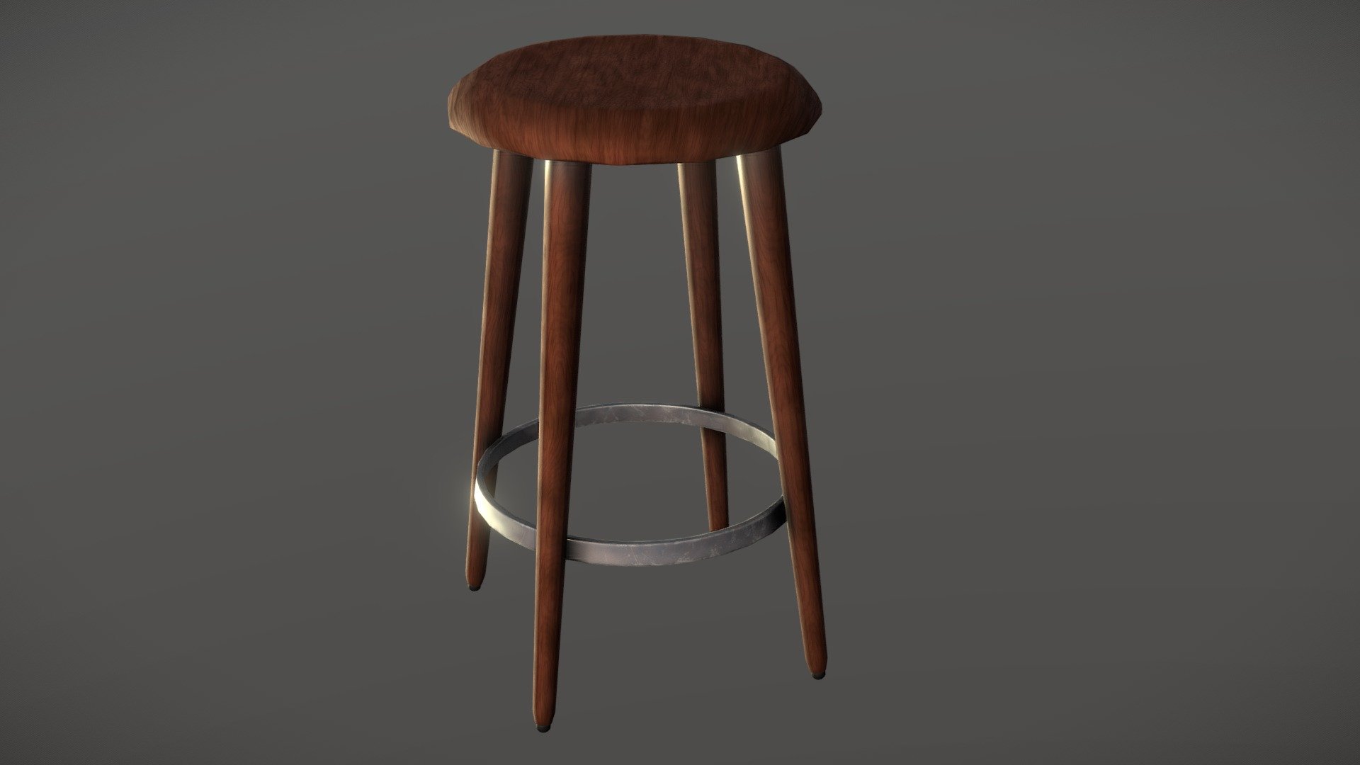 Game-ready wooden stool