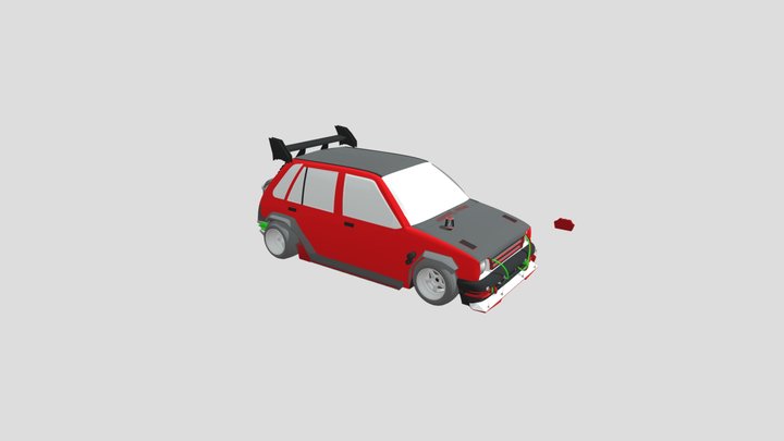 Maruti suzuki 800 custom Edition 3D Model