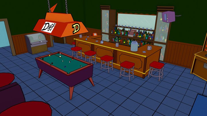 THE SIMPSONS: MOE´S TAVERN 3D Model