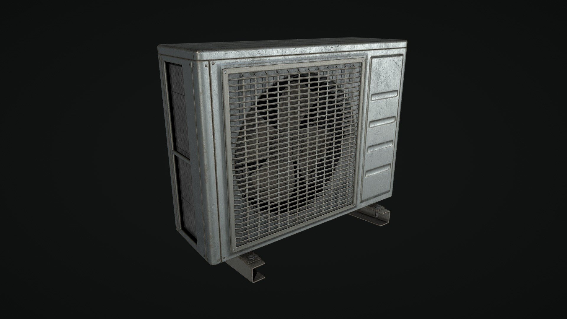 Air conditioner external unit Gameready model Download Free 3D
