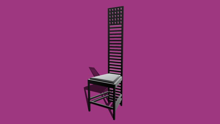 Hillhouse Chair Nera 3D Model