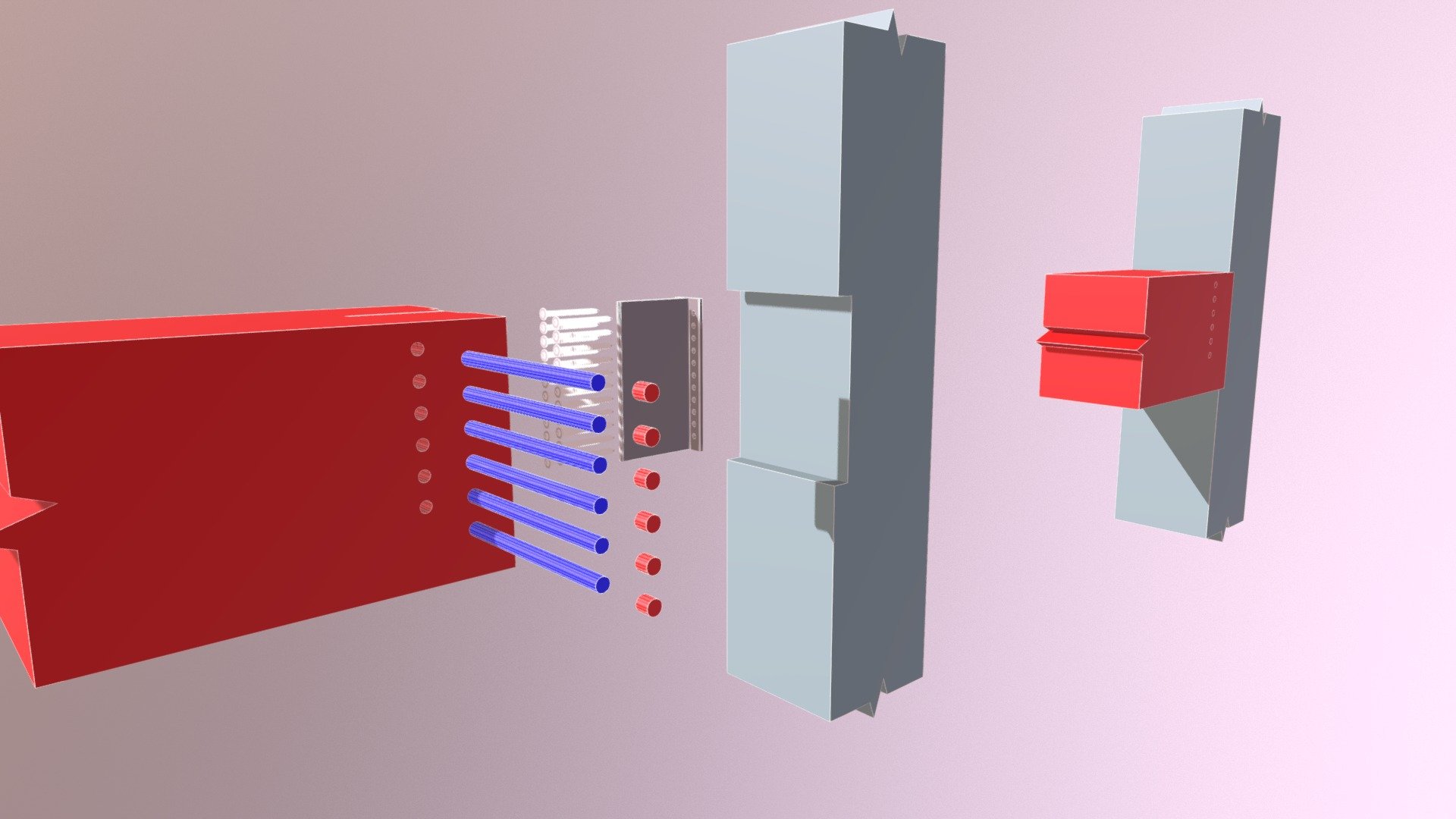 Aluminum Post and Beam Connector 3D model by Timber Frame HQ (timberframehq) [b7a9d8c