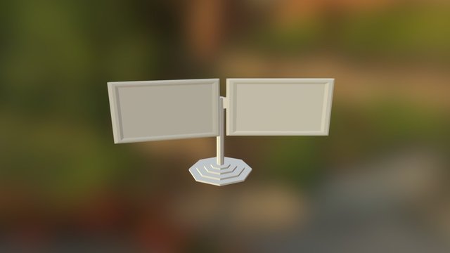 Dual Monitor 3D Model