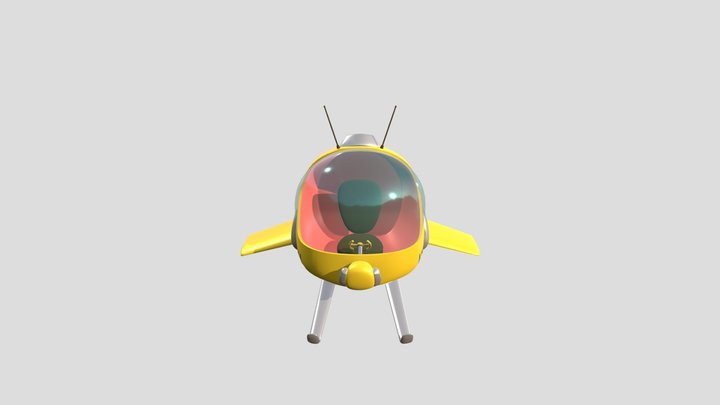 Spaceship - Model Base to Drawing Orientation 3D Model