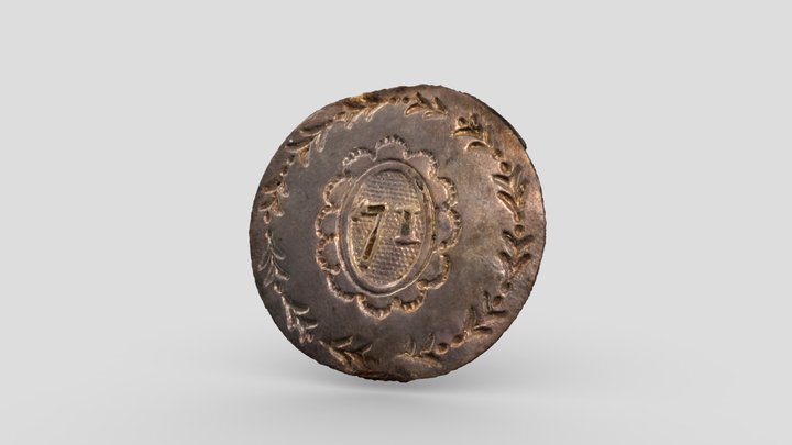71st Regiment Button 3D Model