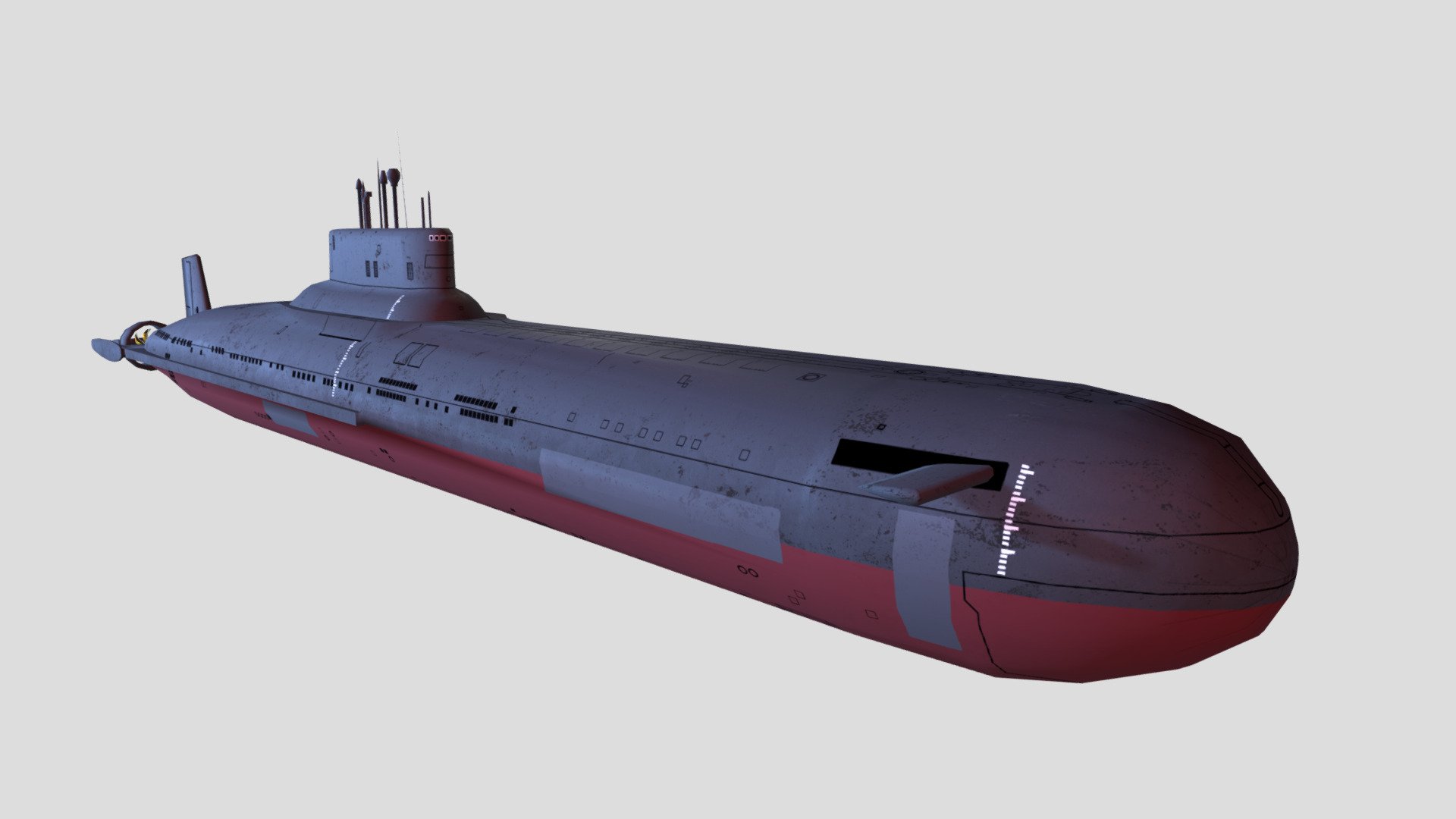 The Project 941 / Akula / Typhoon submarine - Download Free 3D model by  yakudami (@yakudami) [b7aef99]