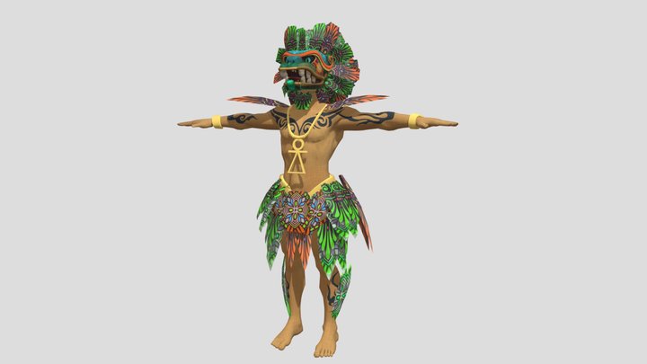 METABURN Mayan Character T-POSE 3D Model