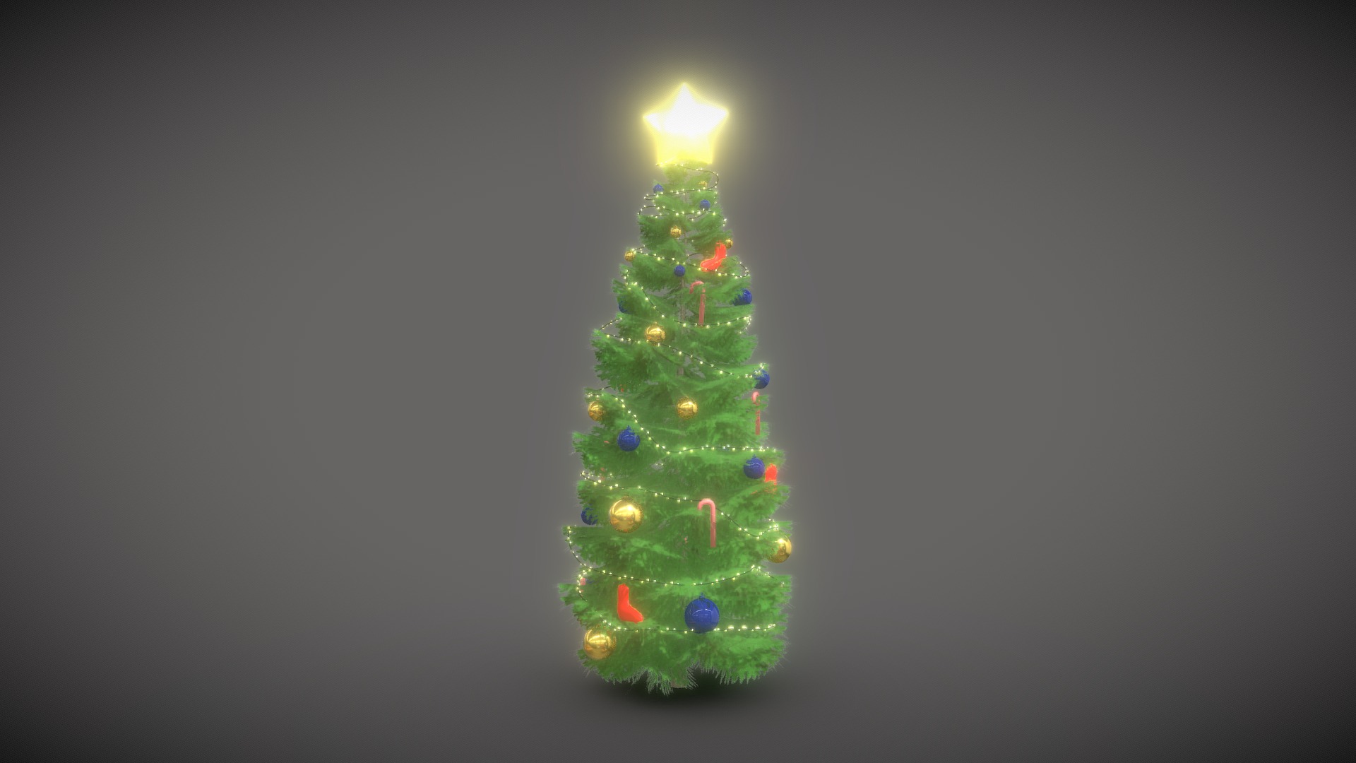 3D model City Christmas Tree (23 meter) - This is a 3D model of the City Christmas Tree (23 meter). The 3D model is about a christmas tree with lights.