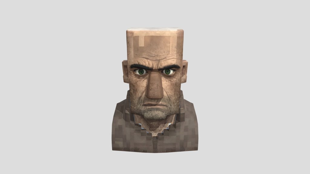 Minecraft Realistic Villager Head