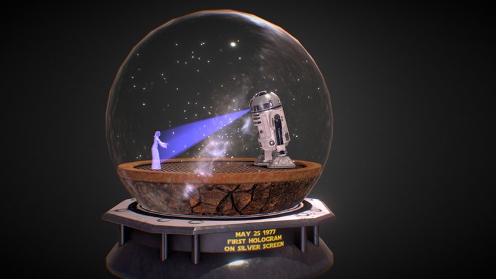 R2D2 Snow Globe 3D Model