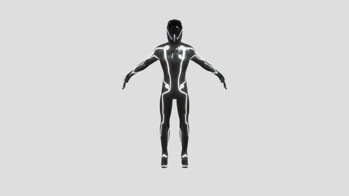 Tron Male Character 3D Model
