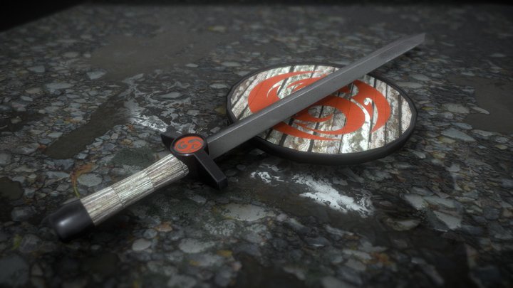Medieval Sword and Shield 3D Model