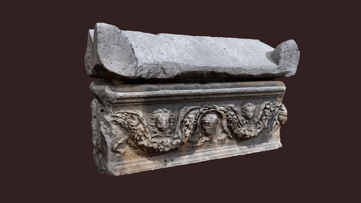 Roman sarcophagus with bucrania 3D Model