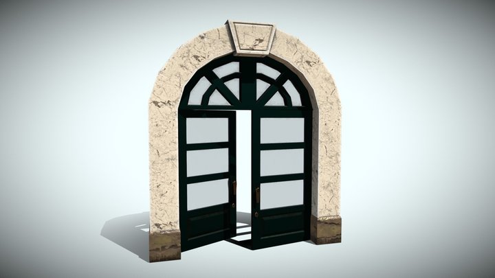 Door Train Station Pack 3D Model