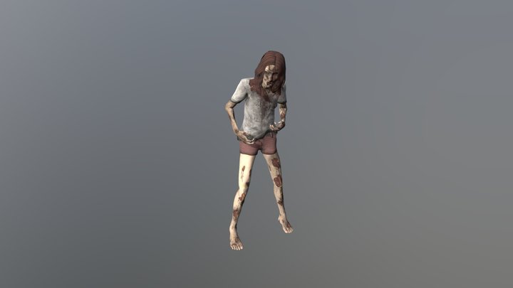 Zombie Hard Attack Animation 3D Model