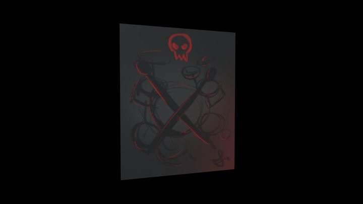 The Idle Hand - Emo Poster 2 3D Model