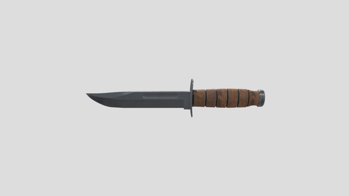 USMC KA-BAR Knife 3D Model