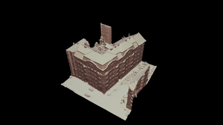 Budapest building roof renewal 2 3D Model
