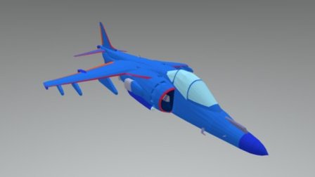 Realistic Harrier 3D Model