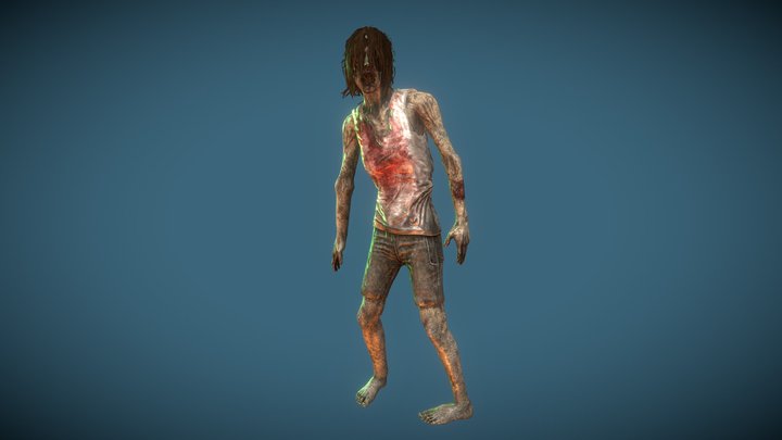 Zombies! Civilian Female 05 3D Model
