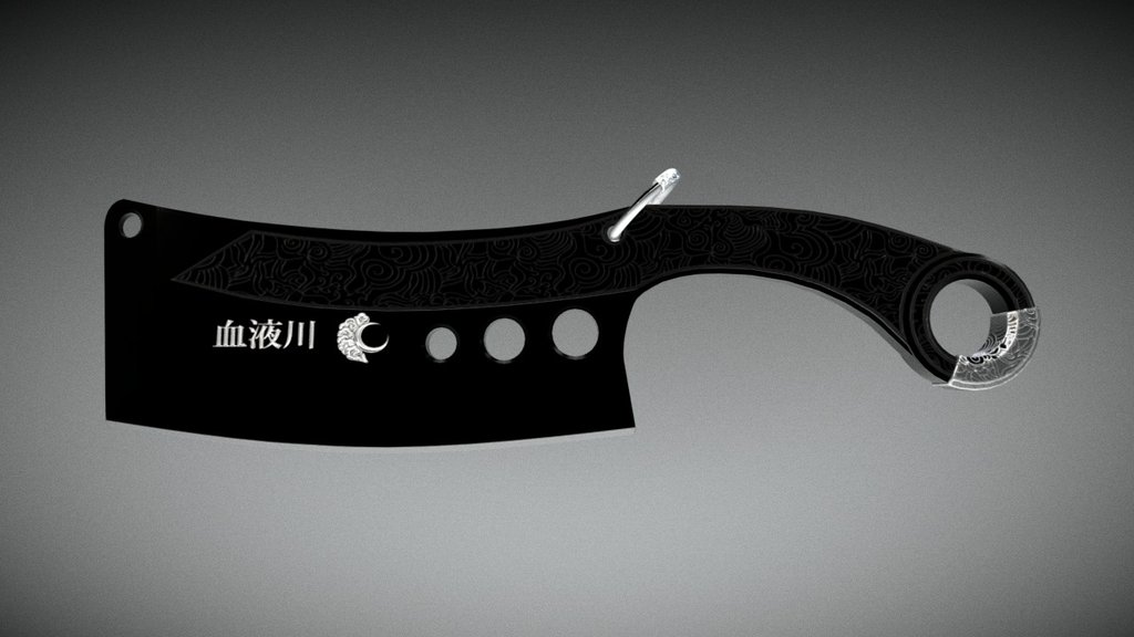 Meat Cleaver "Blood River" Weapon 3D model by Elitetech [b7bdddc