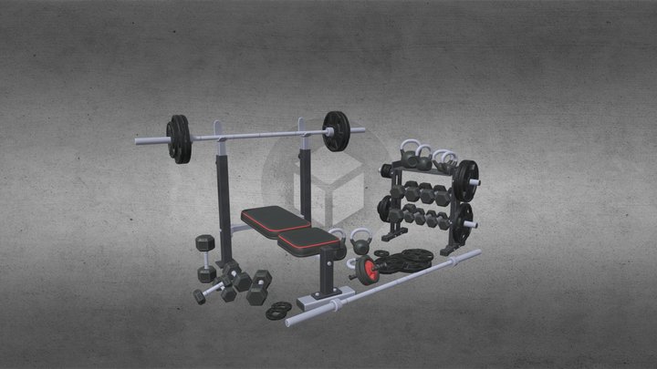 Fitness Equipment 3D Model