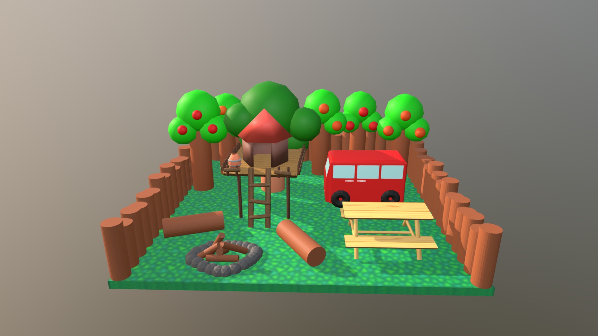 Campsite_Final - 3D model by Reyna Rosalia (@raykuma) [b7c2440] - Sketchfab