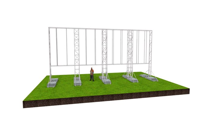 Konstrukcja reklamowa 18x6m 3D Model