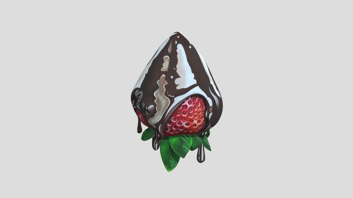 chocolate strawberry 3D Model