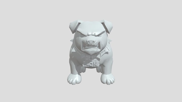 A bulldog mascot 3D Model