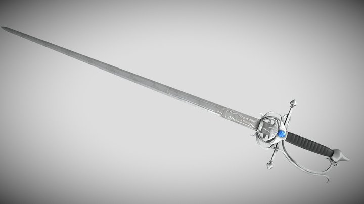 Swordtember Silver Rapier 3D Model