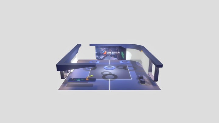 Virtual Booth Baked 3D Model