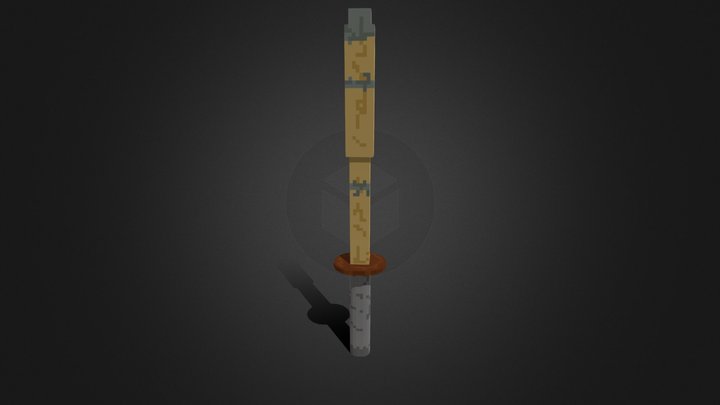 Wooden Sword 3D Model